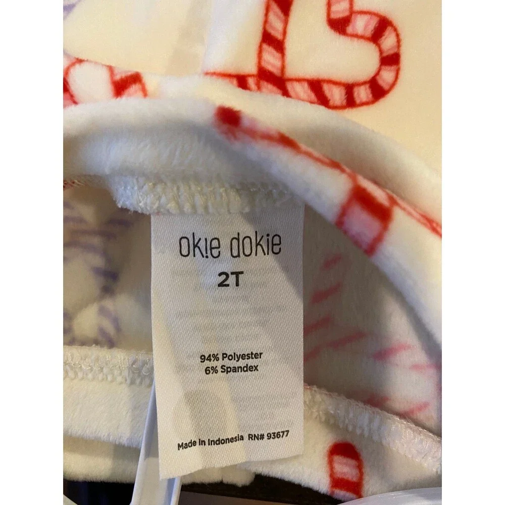 Toddler 2T Velour 2 piece Set Long Sleeve Shirt & Pants Okie Dokie NWT